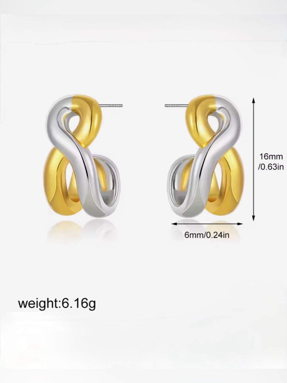 NEW Mini Odell Ribbon Knot Earrings Two-Tone Demarson STYLE JL12